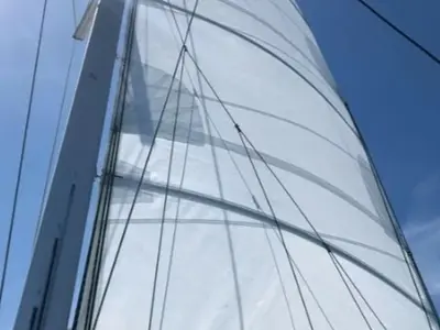 BUTTERFLY, a Lagoon 380 catamaran at Parikia, Greece