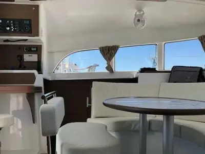 BUTTERFLY, a Lagoon 380 catamaran at Parikia, Greece