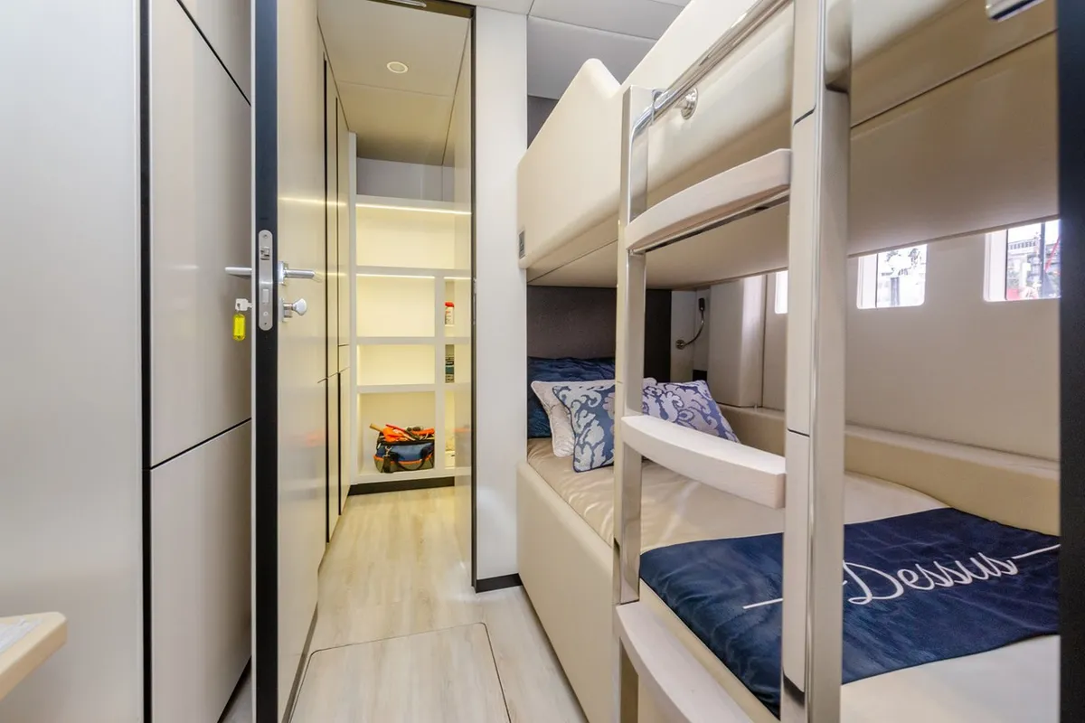 Cabin on Dessus, a Sunreef 60 catamaran at Grad Kaštela, Croatia
