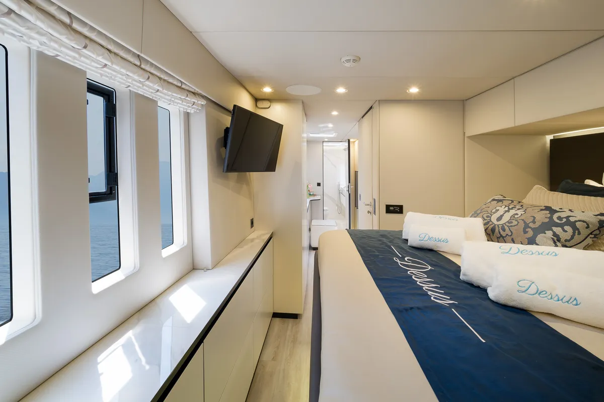 Cabin on Dessus, a Sunreef 60 catamaran at Grad Kaštela, Croatia