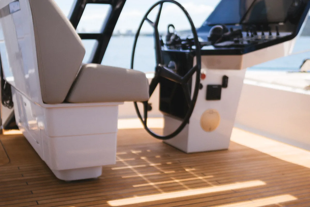 Dessus, a Sunreef 60 catamaran at Grad Kaštela, Croatia