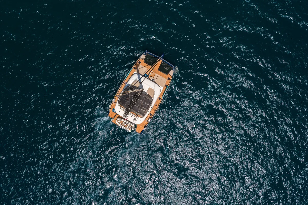 Dessus, a Sunreef 60 catamaran at Grad Kaštela, Croatia