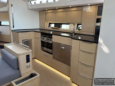 Galley of Antares, a Hanse 460 sailboat at Palma de Mallorca, Spain
