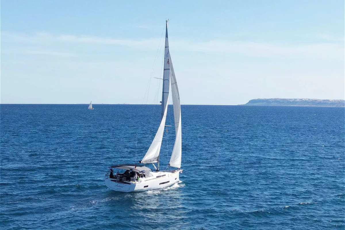 Antares, a Hanse 460 sailboat at Palma de Mallorca, Spain