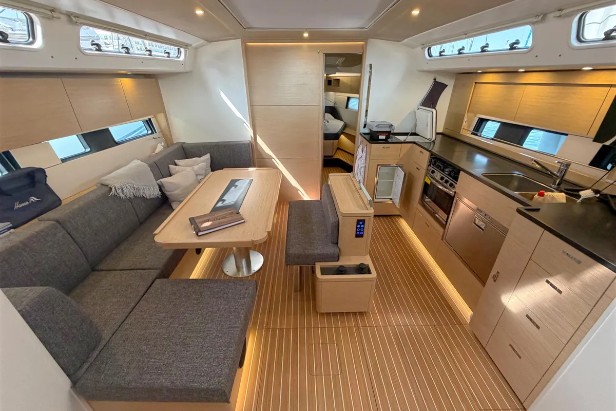 Antares, a Hanse 460 sailboat at Palma de Mallorca, Spain