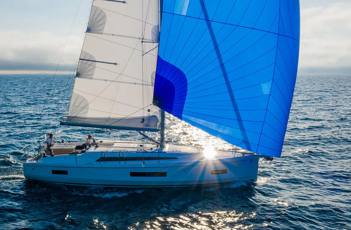 Exterior view of Vienna Nano, a Beneteau Oceanis 40.1 sailboat at Preveza, Greece