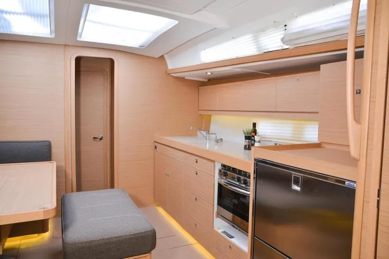 Galley of Daiquiri, a Dufour 460 Grand Large sailboat at Athens, Greece