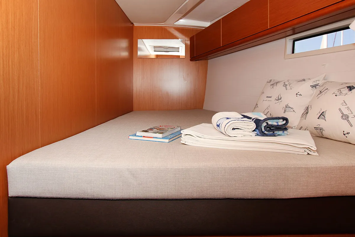 Cabin on Vela Tonka, a Bavaria Cruiser 51 sailboat at Split, Croatia