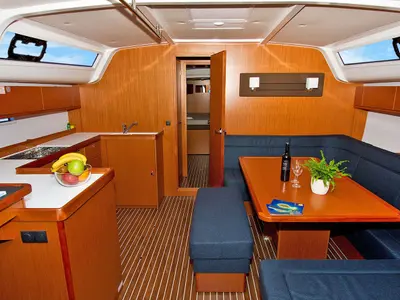 Salon of Vela Tonka, a Bavaria Cruiser 51 sailboat at Split, Croatia