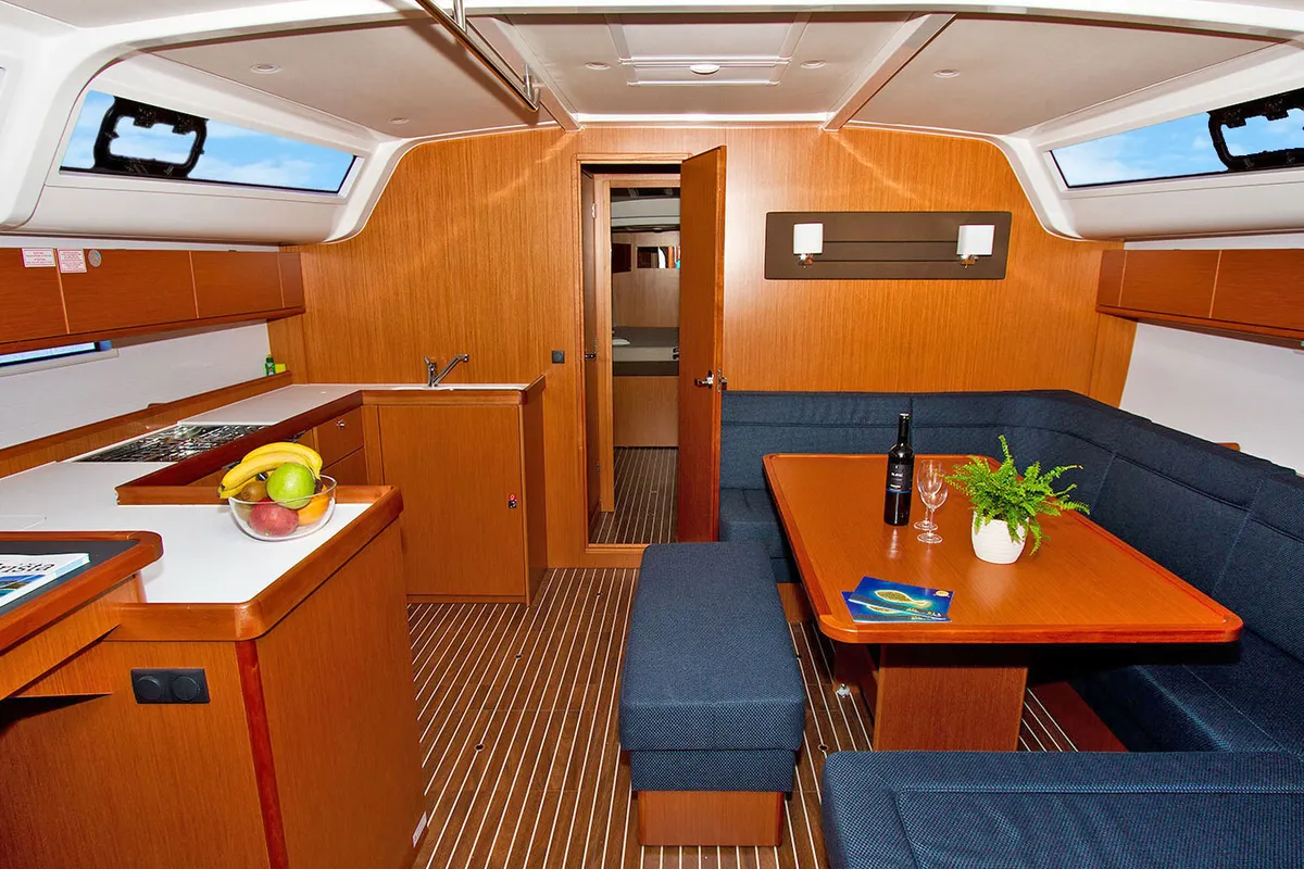 Salon of Vela Tonka, a Bavaria Cruiser 51 sailboat at Split, Croatia