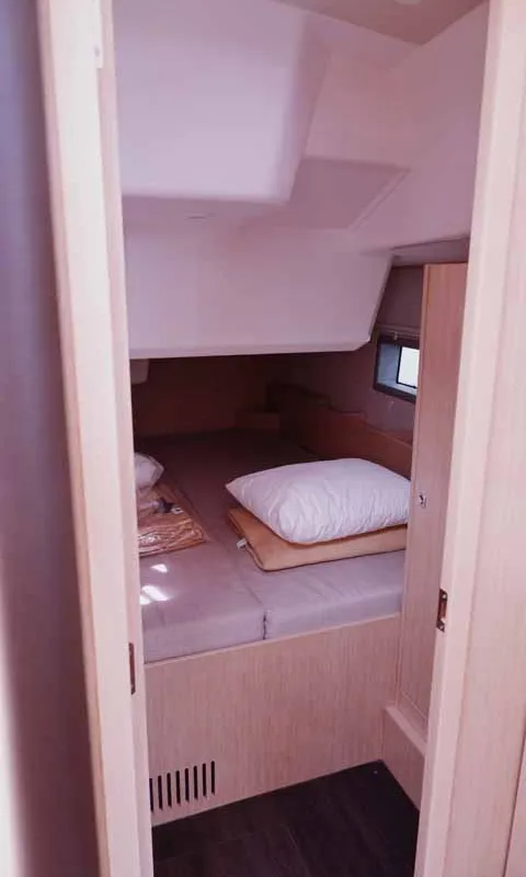 Cabin on Alesia, a Bavaria C38 sailboat at Palma de Mallorca, Spain