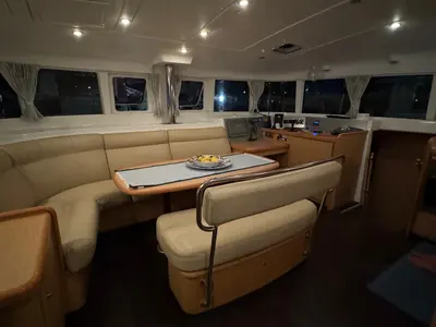 Salon of Ginevra, a Lagoon 440 catamaran at Nettuno, Italy