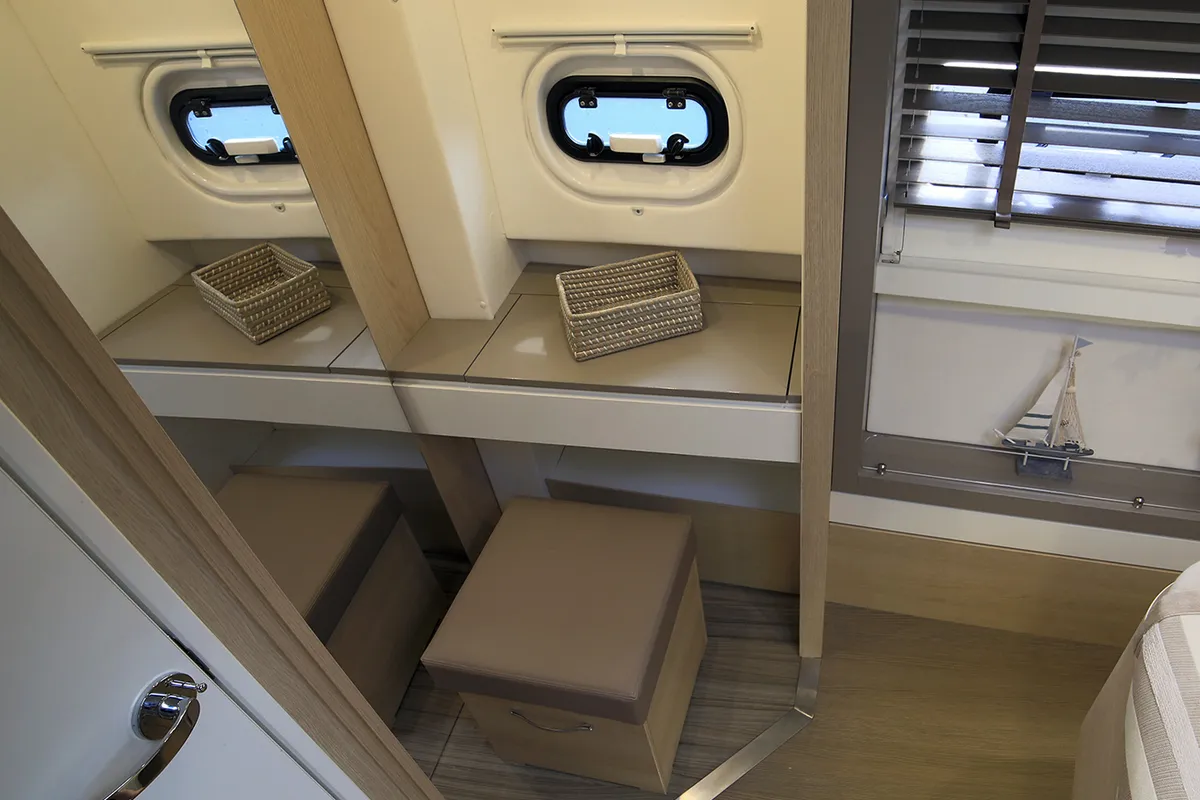 Cabin on New Horizons 3, a Bali 5.4 catamaran at Municipal Unit of Nea Peramos, Greece