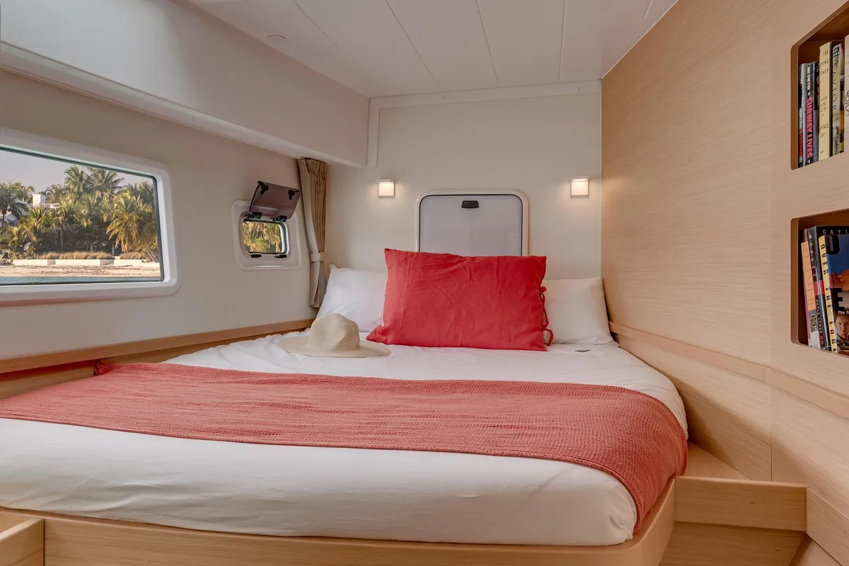 Cabin on Pronto Angel, a Lagoon 42 catamaran at Fethiye, Turkey