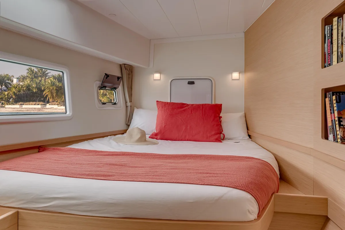 Cabin on Pronto Angel, a Lagoon 42 catamaran at Fethiye, Turkey