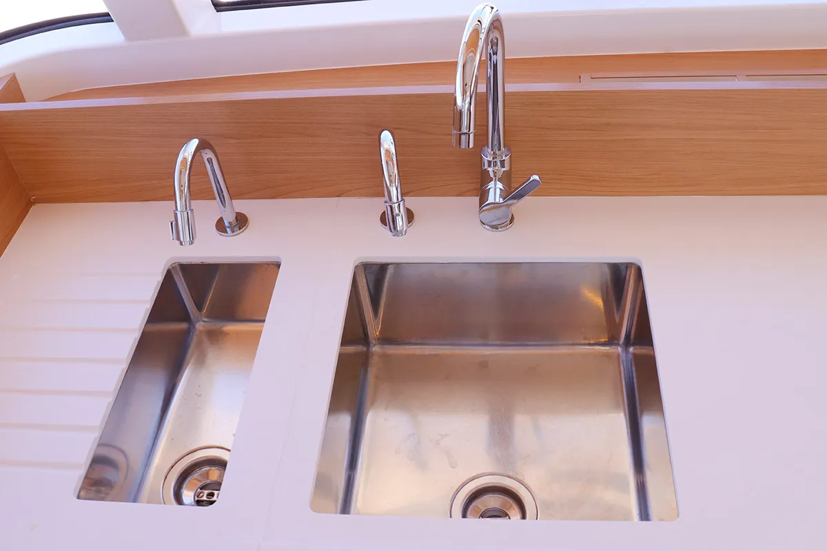 Galley of Tehani_X, a Bali Catsmart catamaran at Road Town, British Virgin Islands