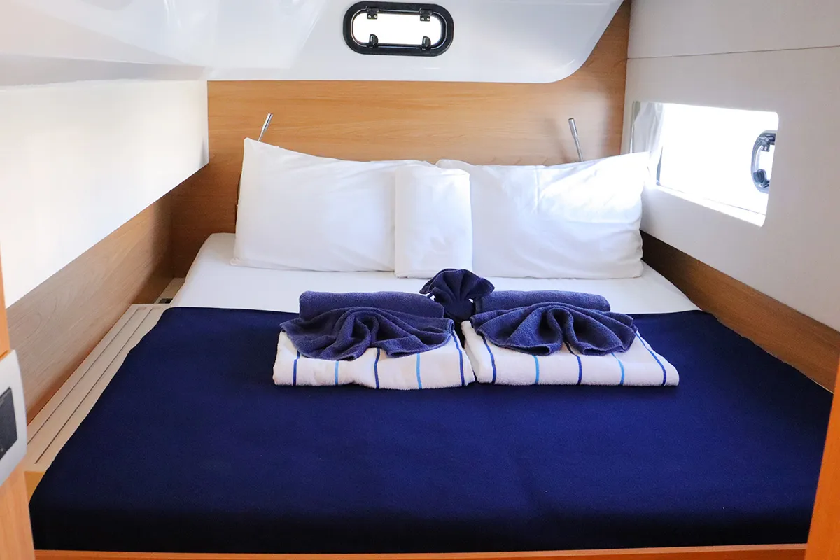Cabin on Tehani_X, a Bali Catsmart catamaran at Road Town, British Virgin Islands