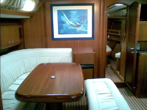 Salon of FanClub VII, a Ocean Star 51.2 sailboat at Athens, Greece