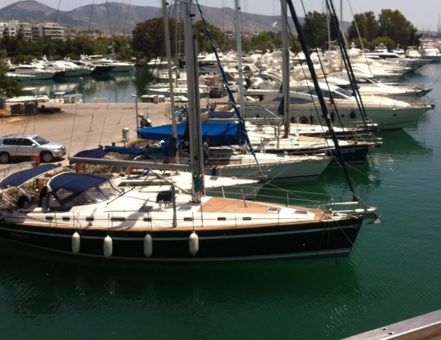 Exterior view of FanClub VII, a Ocean Star 51.2 sailboat at Athens, Greece