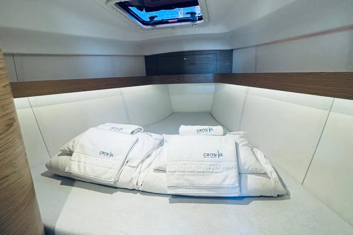 Cabin on AVISA, a Elan Impression 40 sailboat at Novi Vinodolski, Croatia