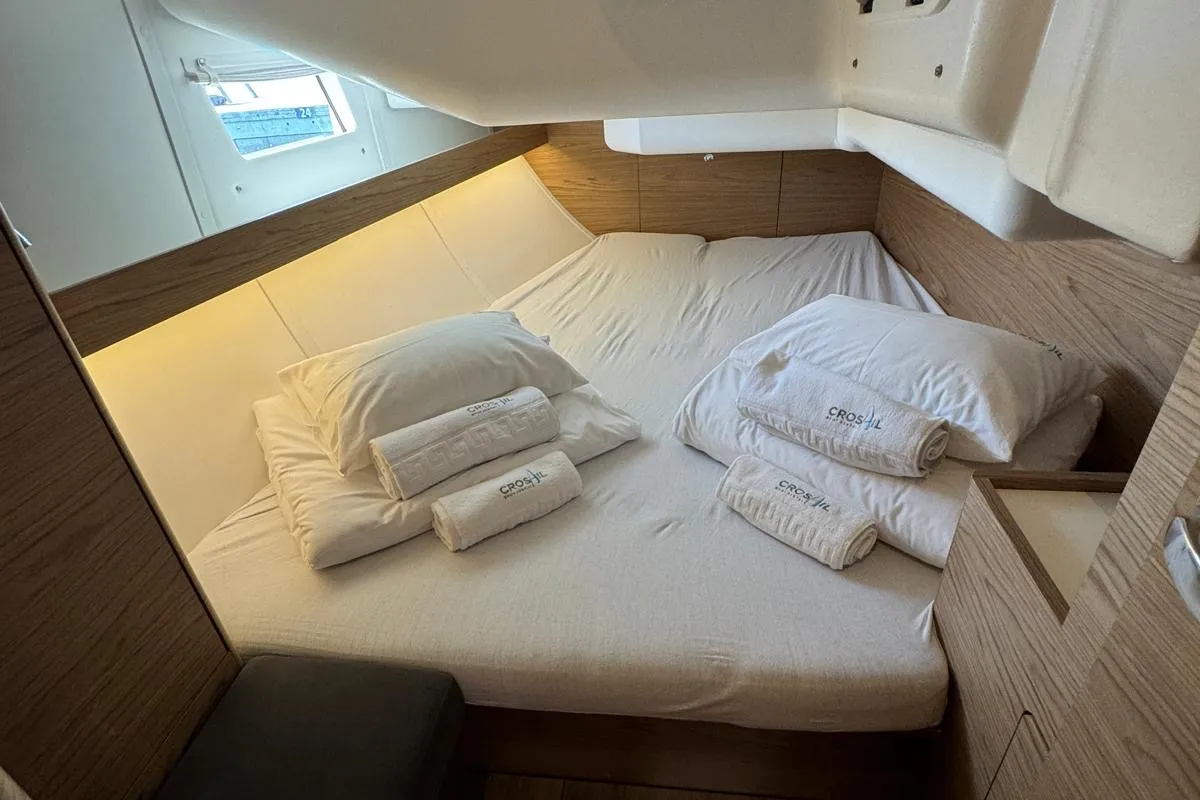 Cabin on AVISA, a Elan Impression 40 sailboat at Novi Vinodolski, Croatia