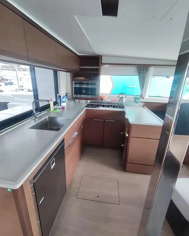 Galley of Coolway, a Lagoon 46 catamaran at Grad Trogir, Croatia