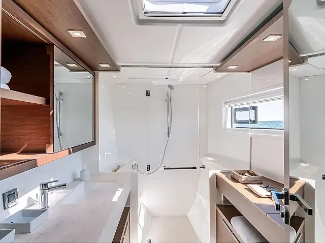 Head on Coolway, a Lagoon 46 catamaran at Grad Trogir, Croatia