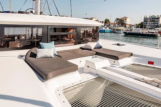 Deck of Coolway, a Lagoon 46 catamaran at Grad Trogir, Croatia