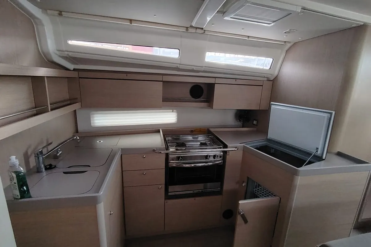 Galley of Elisa, a Beneteau Oceanis 40.1 sailboat at Punat, Croatia