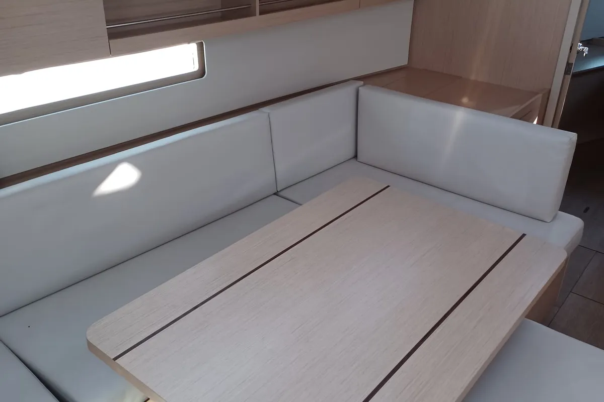Salon of Elisa, a Beneteau Oceanis 40.1 sailboat at Punat, Croatia
