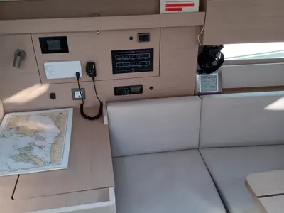 Salon of Elisa, a Beneteau Oceanis 40.1 sailboat at Punat, Croatia