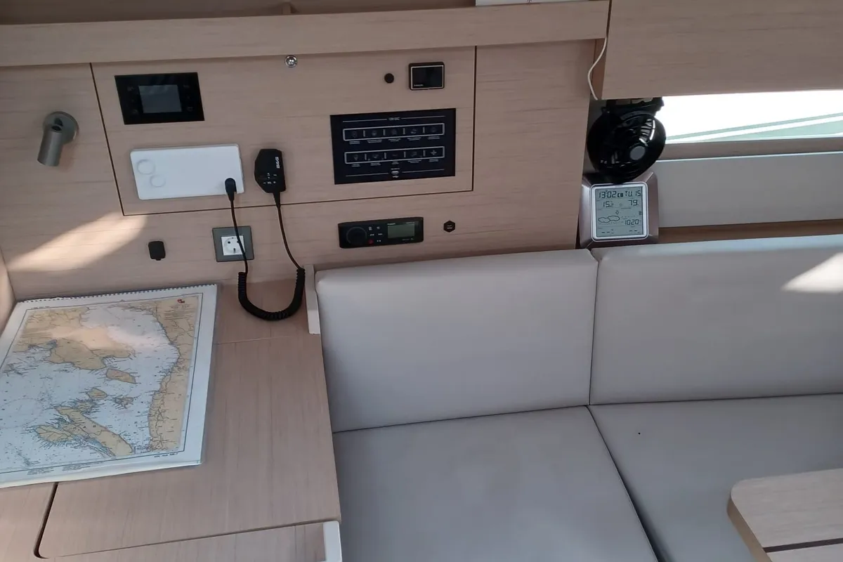 Salon of Elisa, a Beneteau Oceanis 40.1 sailboat at Punat, Croatia