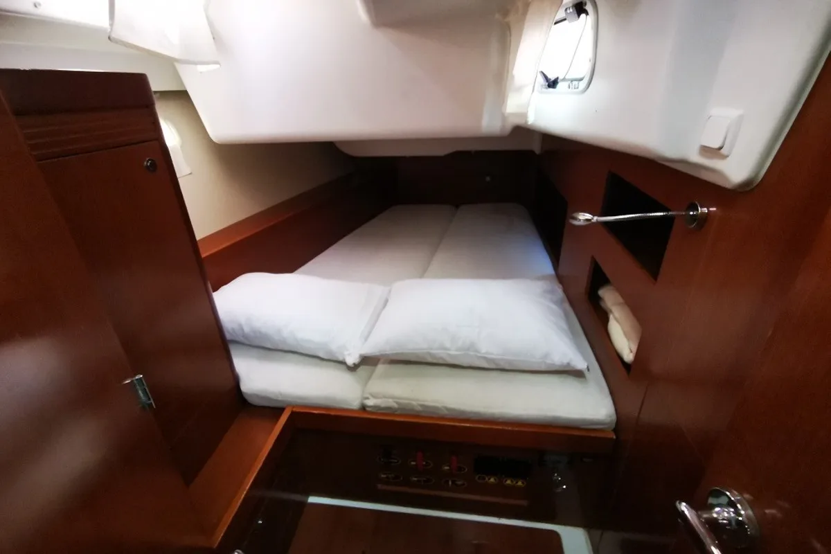 Cabin on Seladon II, a Beneteau Oceanis 50 sailboat at Lavreotiki Municipal Unit, Greece