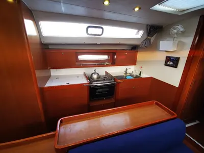 Galley of Seladon II, a Beneteau Oceanis 50 sailboat at Lavreotiki Municipal Unit, Greece