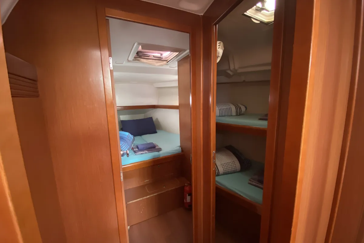 Cabin on Bliss, a Beneteau Oceanis 43 sailboat at Fethiye, Turkey