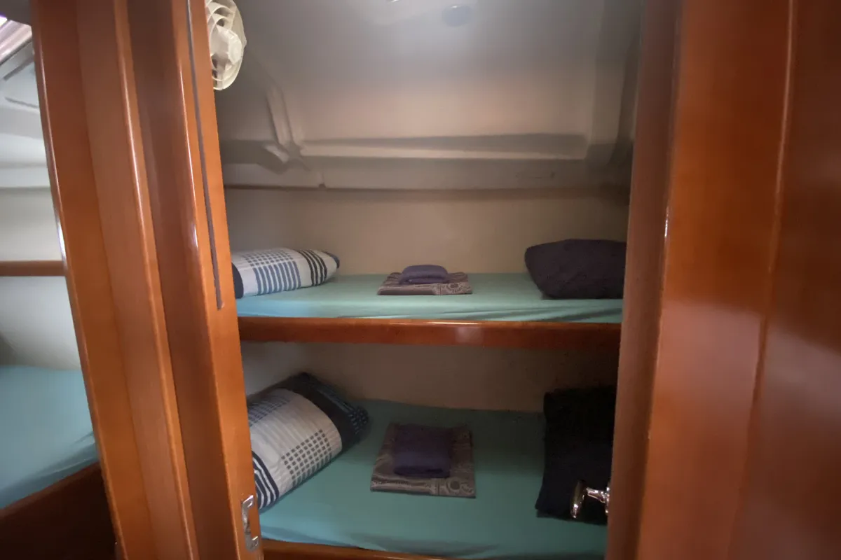 Cabin on Bliss, a Beneteau Oceanis 43 sailboat at Fethiye, Turkey