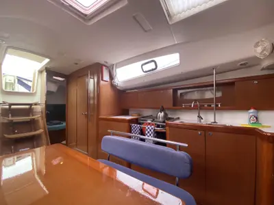Galley of Bliss, a Beneteau Oceanis 43 sailboat at Fethiye, Turkey