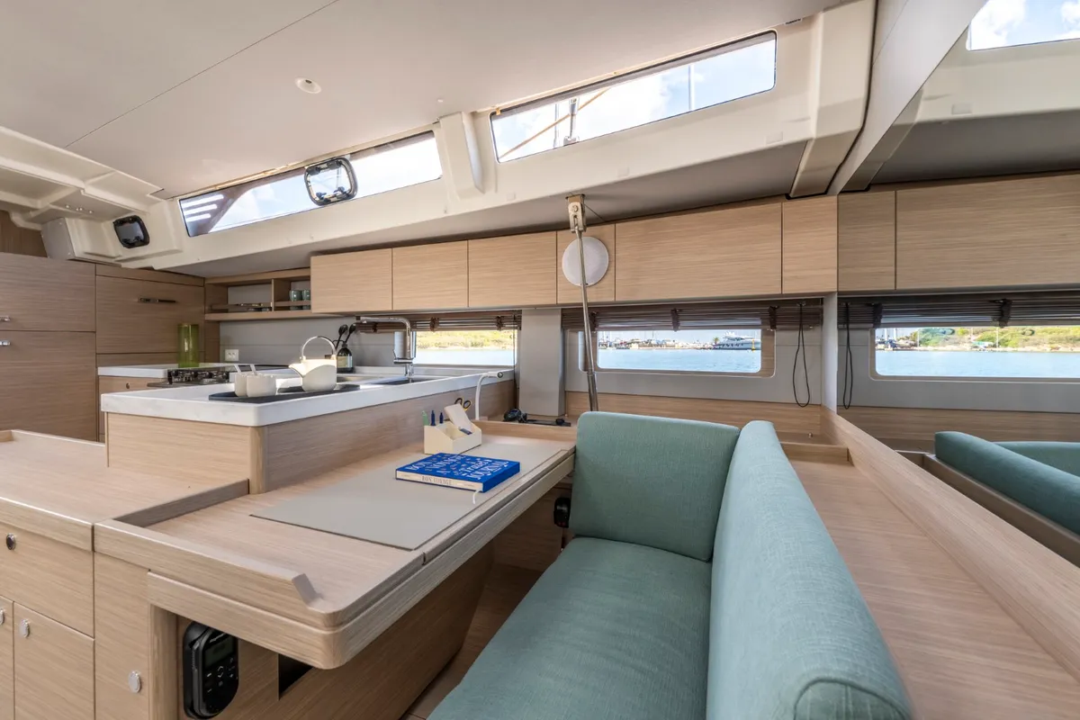 Salon of TINČIKA, a Beneteau Oceanis 52 sailboat at Split, Croatia