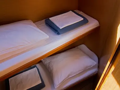 Cabin on Omega Kiss, a Jeanneau 53 sailboat at Dubrovnik, Croatia