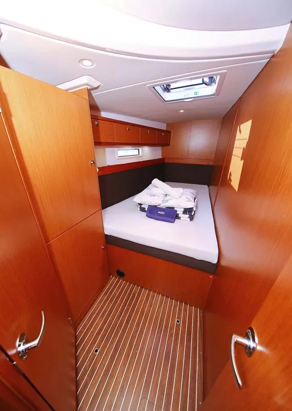 Cabin on El Karinjo, a Bavaria Cruiser 56 sailboat at Grad Trogir, Croatia
