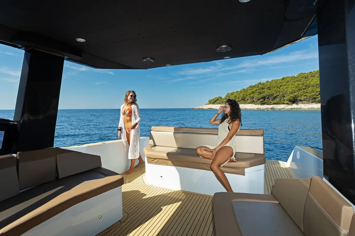 XP 38, a Custom Made XP 38 motorboat at Hvar town, Croatia