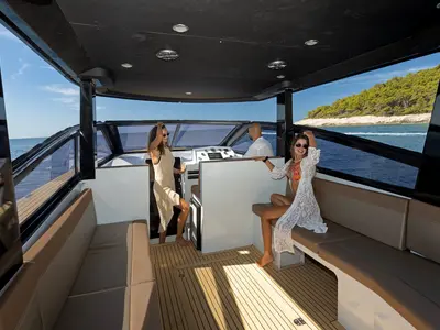XP 38, a Custom Made XP 38 motorboat at Hvar town, Croatia