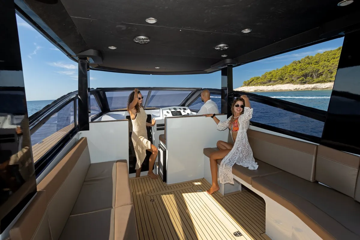 XP 38, a Custom Made XP 38 motorboat at Hvar town, Croatia