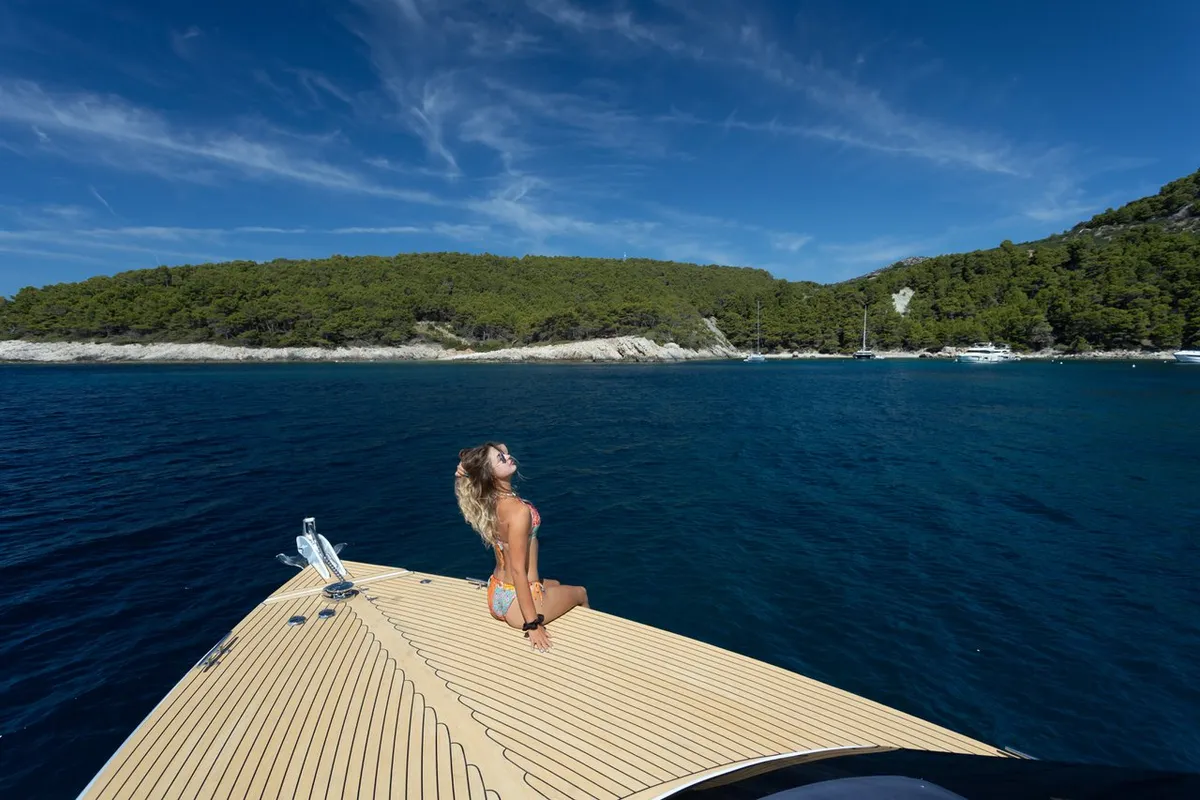 XP 38, a Custom Made XP 38 motorboat at Hvar town, Croatia