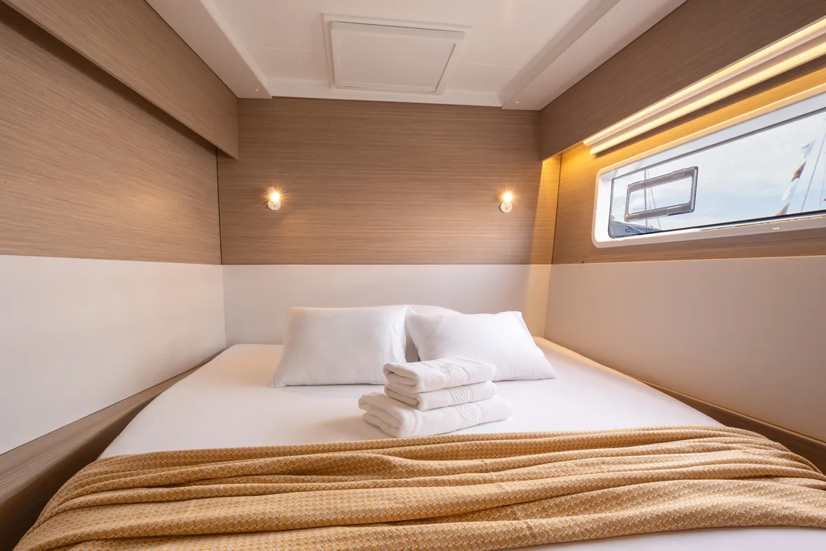 Cabin on LA ROSE, a Lagoon 43 catamaran at Split, Croatia