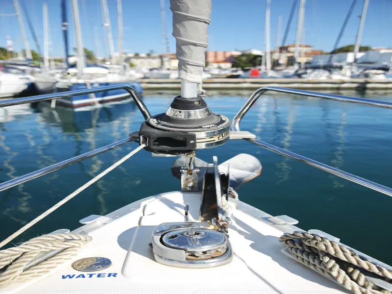 Exterior view of Pia M, a Bavaria Cruiser 40 sailboat at Zadar, Croatia