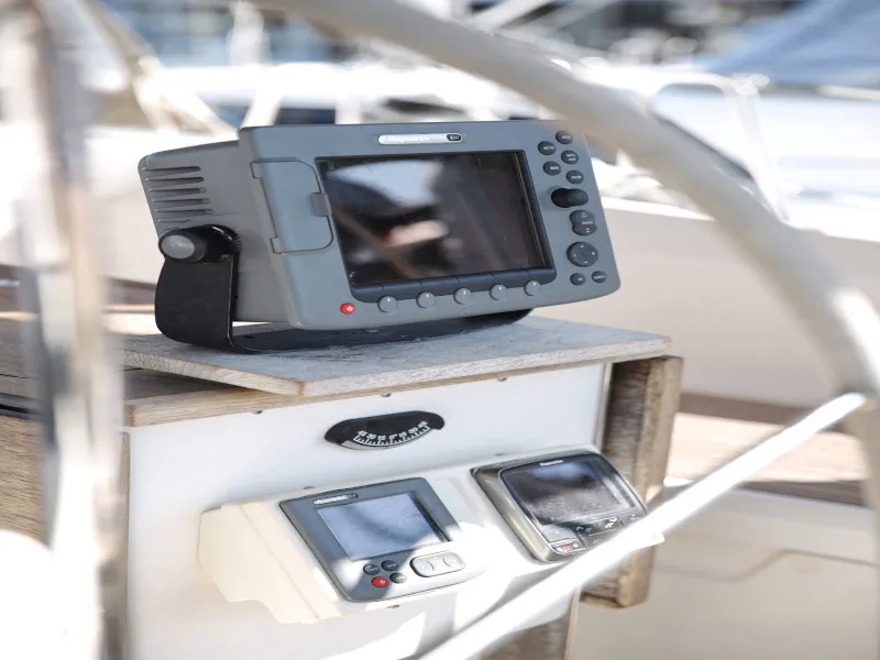 Cockpit of Pia M, a Bavaria Cruiser 40 sailboat at Zadar, Croatia