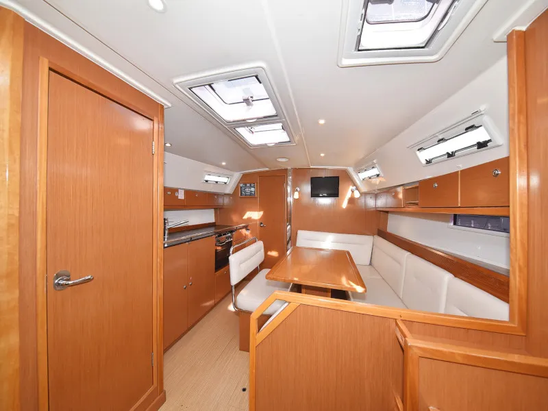 Salon of Pia M, a Bavaria Cruiser 40 sailboat at Zadar, Croatia