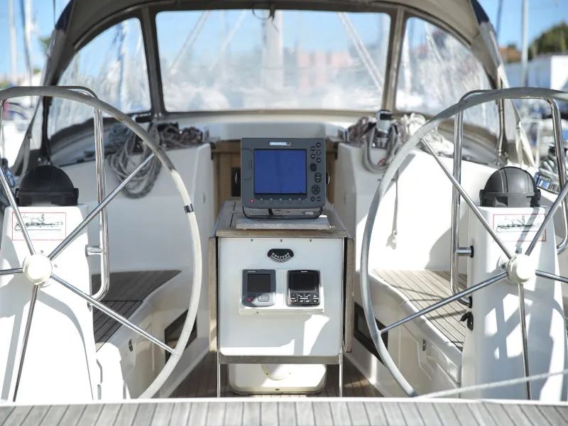 Cockpit of Pia M, a Bavaria Cruiser 40 sailboat at Zadar, Croatia