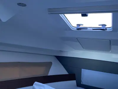 Cabin on Riva, a Jeanneau Merry Fisher 895 motorboat at Grad Biograd na Moru, Croatia